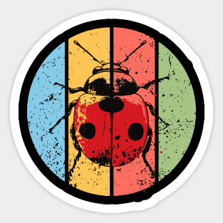 Vintage Red Ladybug Grunge Pop Art – Retro Distressed Insect Tee Sticker